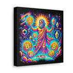 Canvas Gallery Wraps Bitcoin Cosmic Design