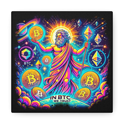 Canvas Gallery Wraps Bitcoin Cosmic Design