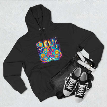 Fleece Hoodie - Cosmic Bitcoin God - 'In BTC We Trust'