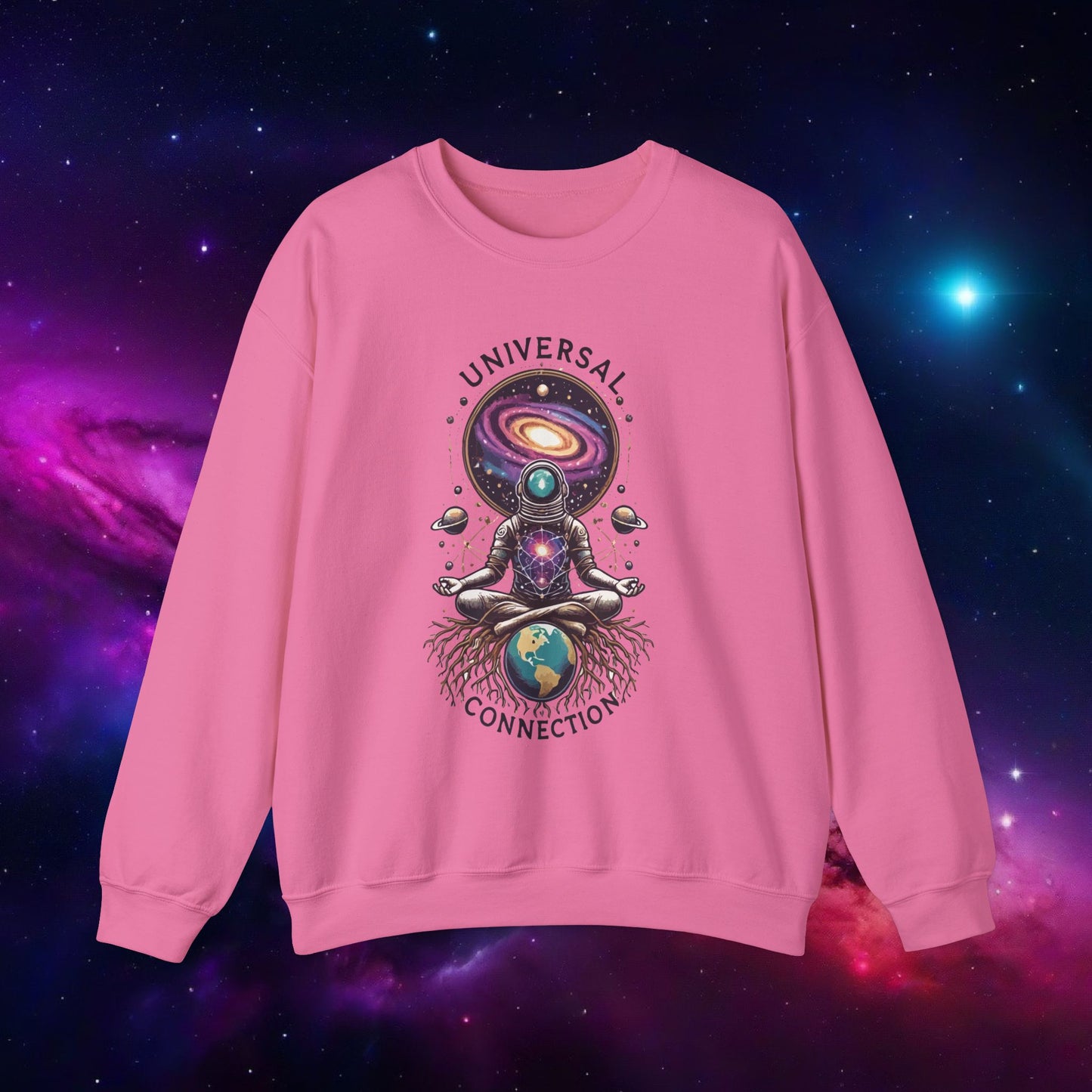 🌌 Universal Connection - Cosmic Astronaut Crewneck Sweatshirt 🌠