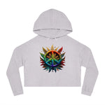 Peace Leaf Cropped Hooded Sweatshirt