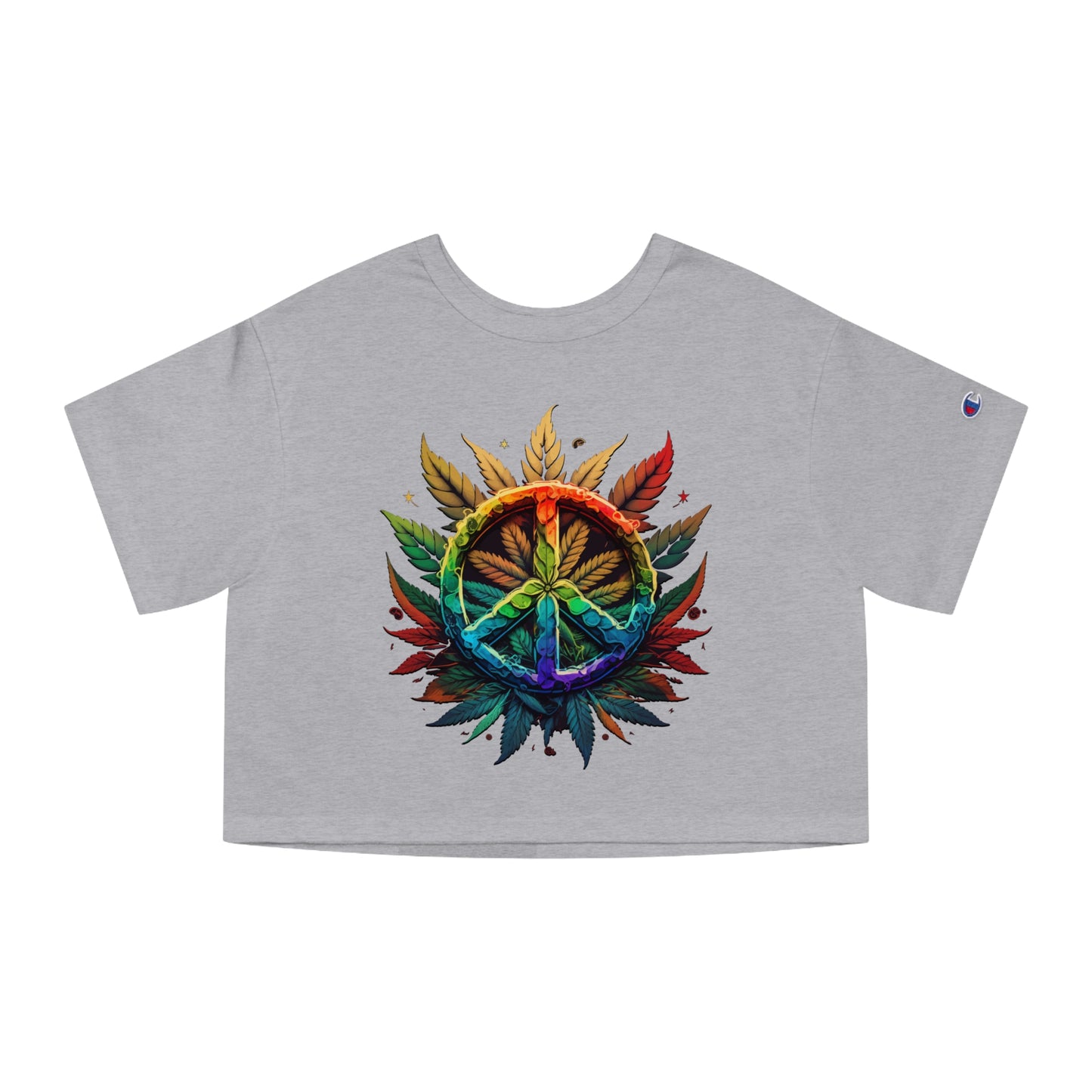 Peace Leaf  Champion Cropped T-Shirt