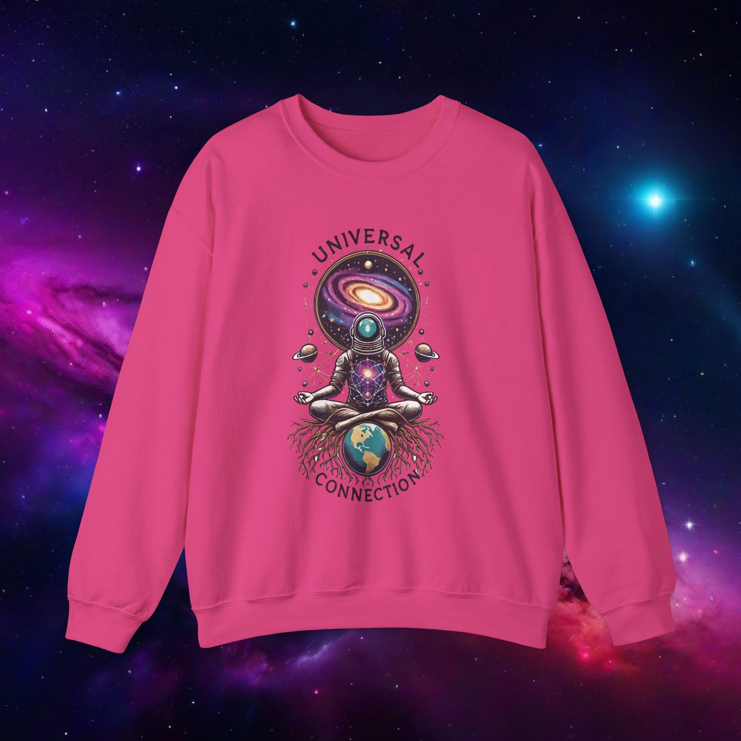 🌌 Universal Connection - Cosmic Astronaut Crewneck Sweatshirt 🌠