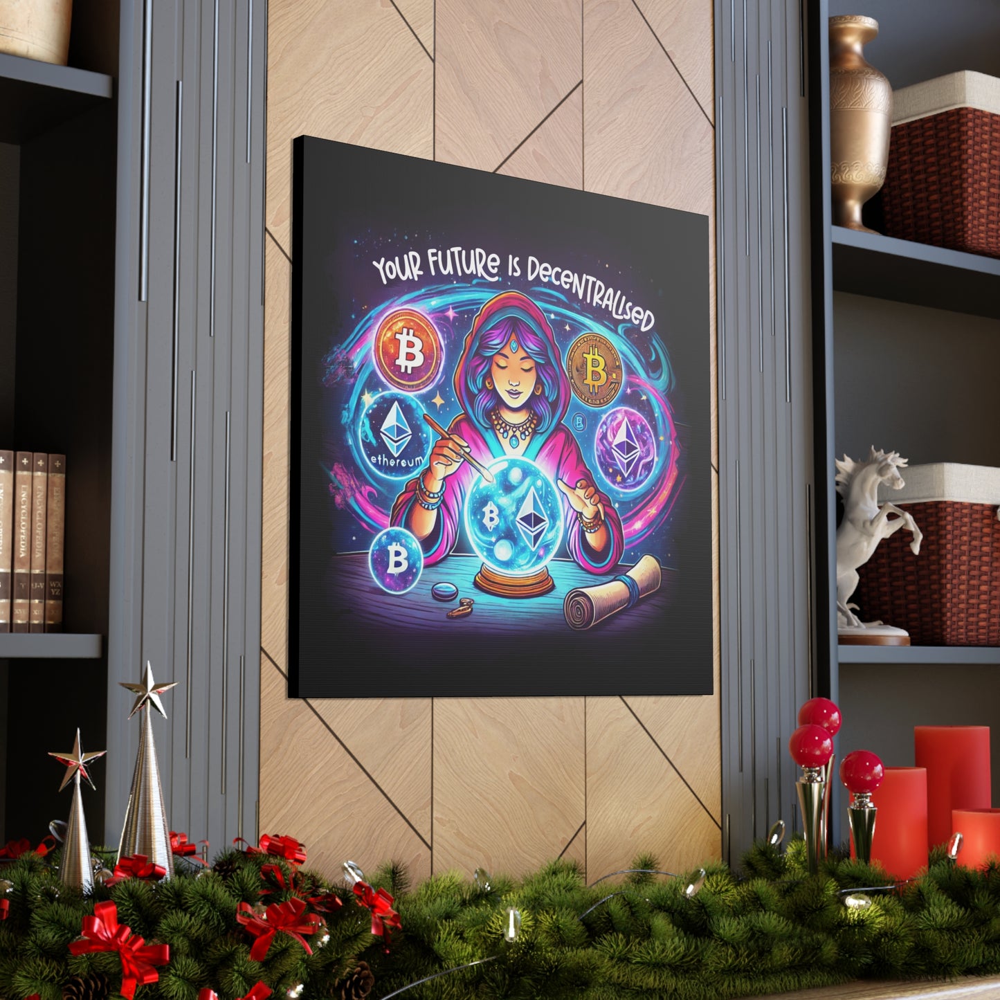 Canvas Print - Your Future is Decentralized - Crypto Psychic Design