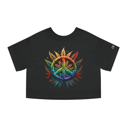 Peace Leaf  Champion Cropped T-Shirt