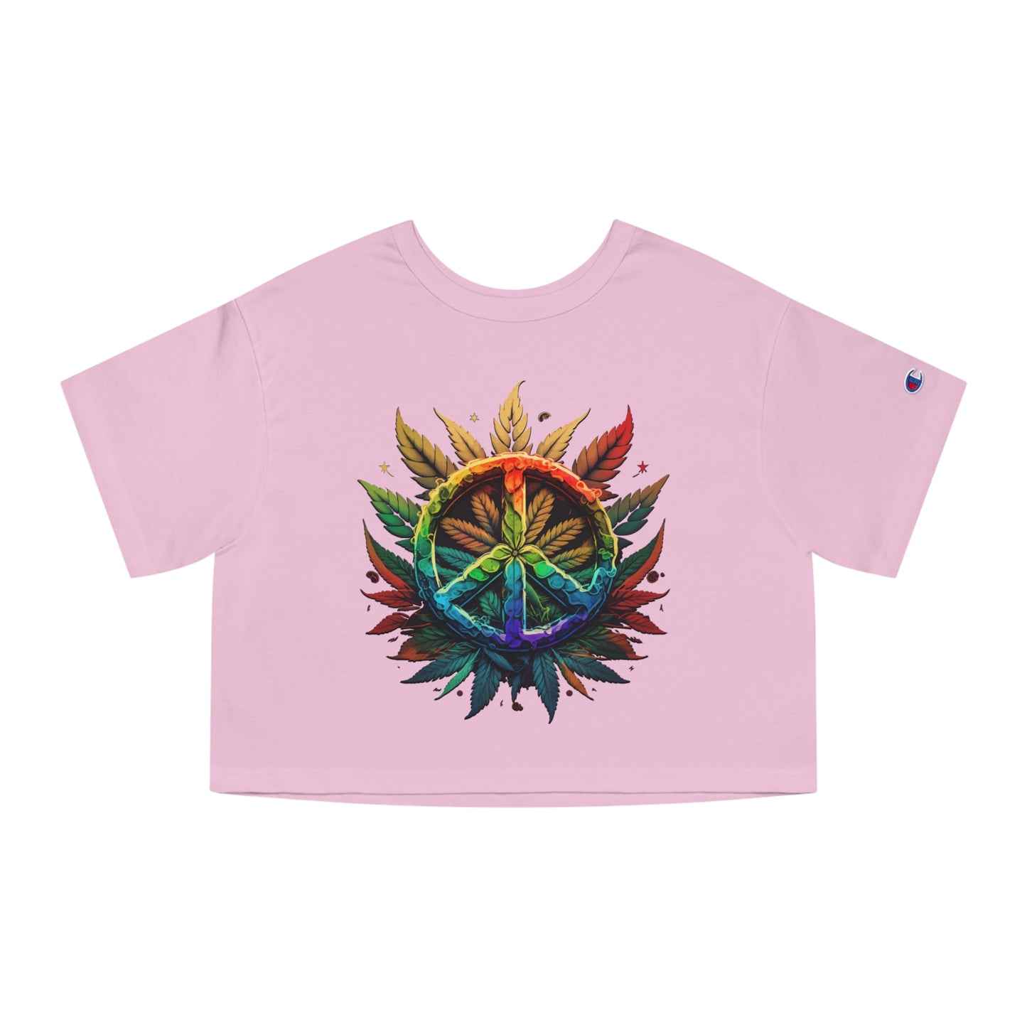 Peace Leaf  Champion Cropped T-Shirt