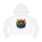 Peace Leaf Cropped Hooded Sweatshirt