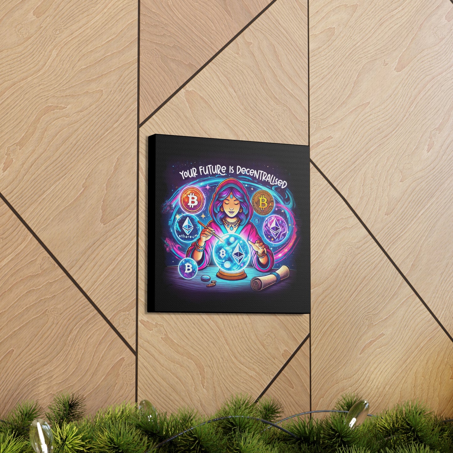 Canvas Print - Your Future is Decentralized - Crypto Psychic Design