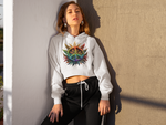 Peace Leaf Cropped Hooded Sweatshirt