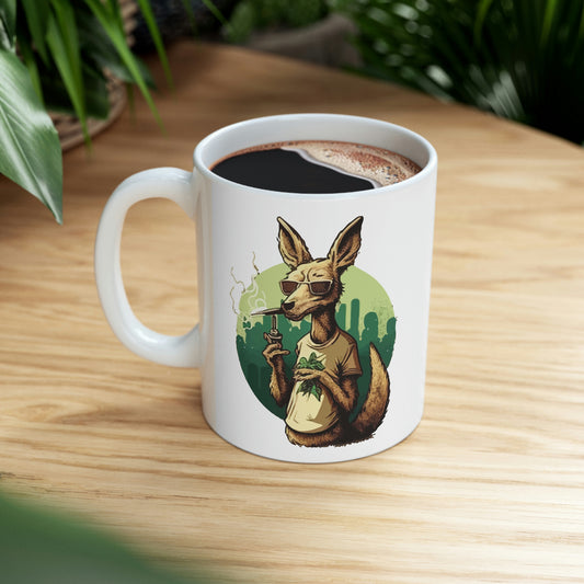 Dank-Roo Cityscape Cannabis Ceramic Mug 11oz