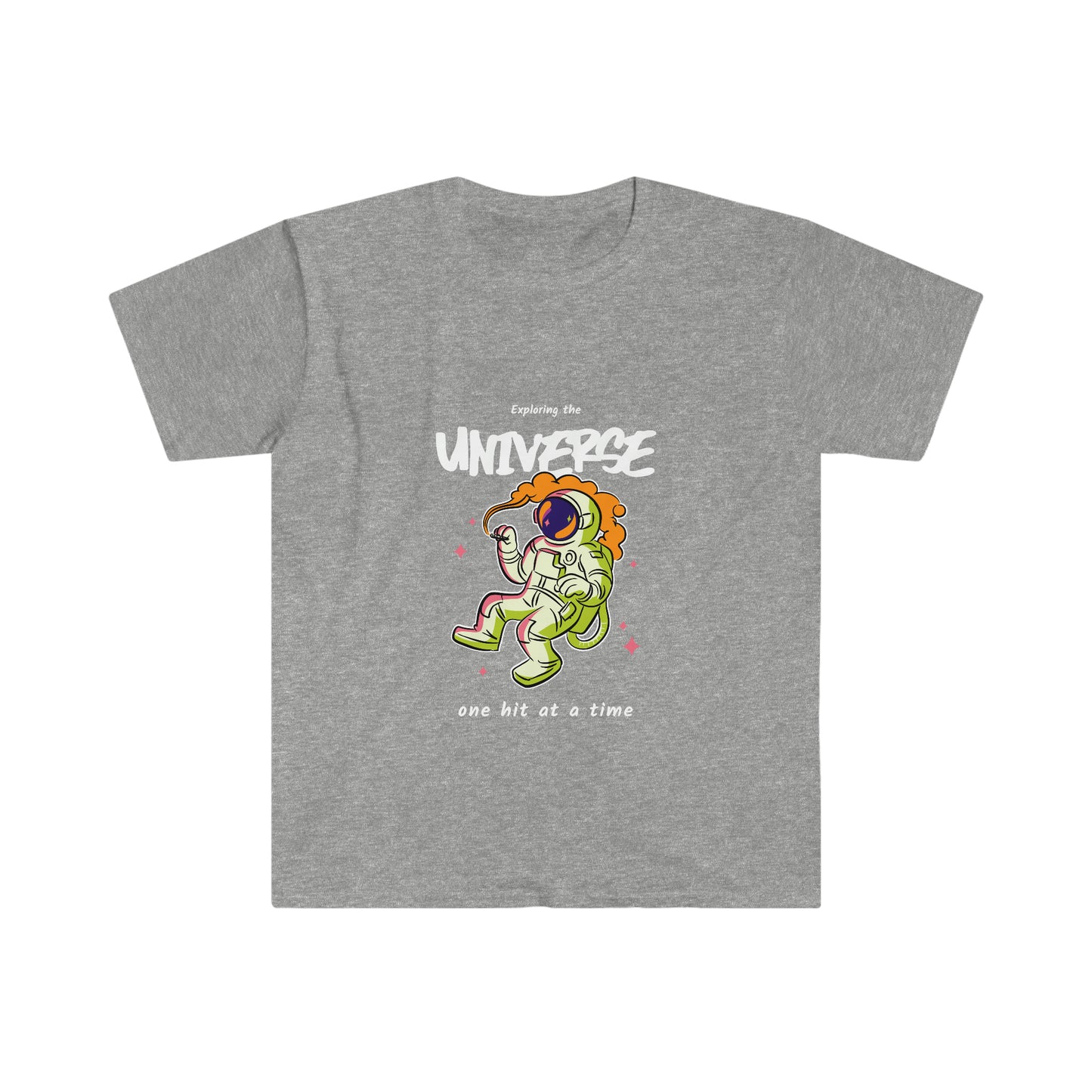 Exploring the Universe, One Hit at a Time - Unisex Softstyle T-Shirt.