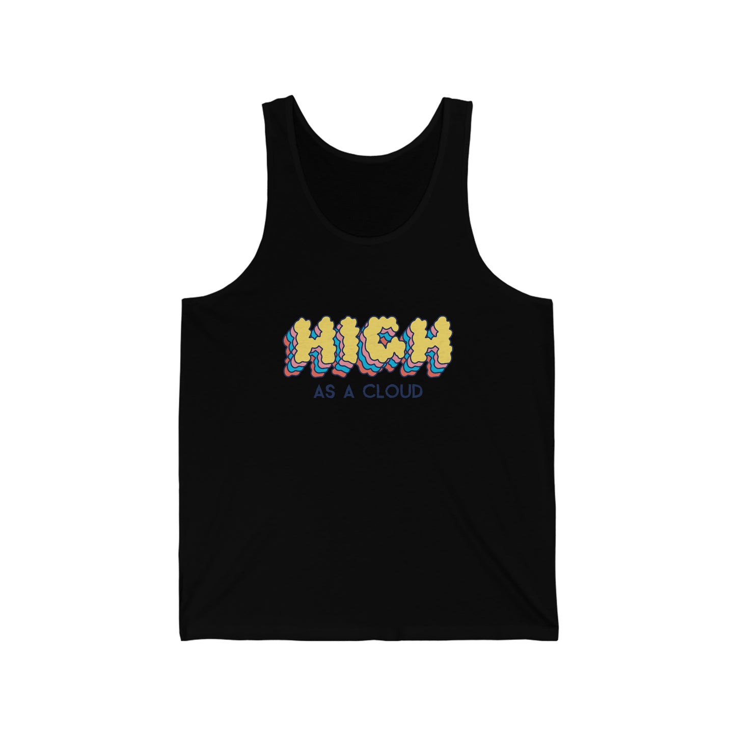 High as a Cloud - Unisex Jersey Tank