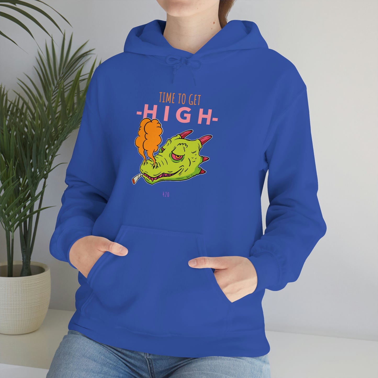 Time to Get High - Stoned Dragon - Unisex Heavy Blend™ Hooded Sweatshirt