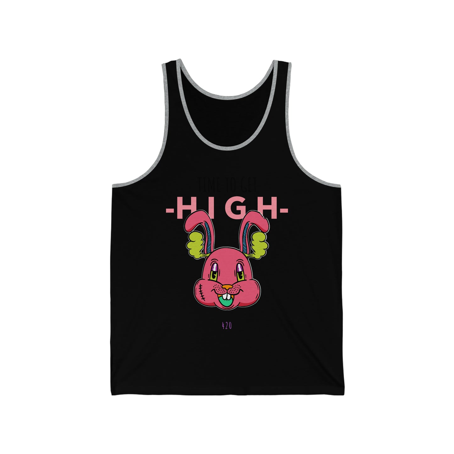 Time to Get High - Bunny - Unisex Jersey Tank