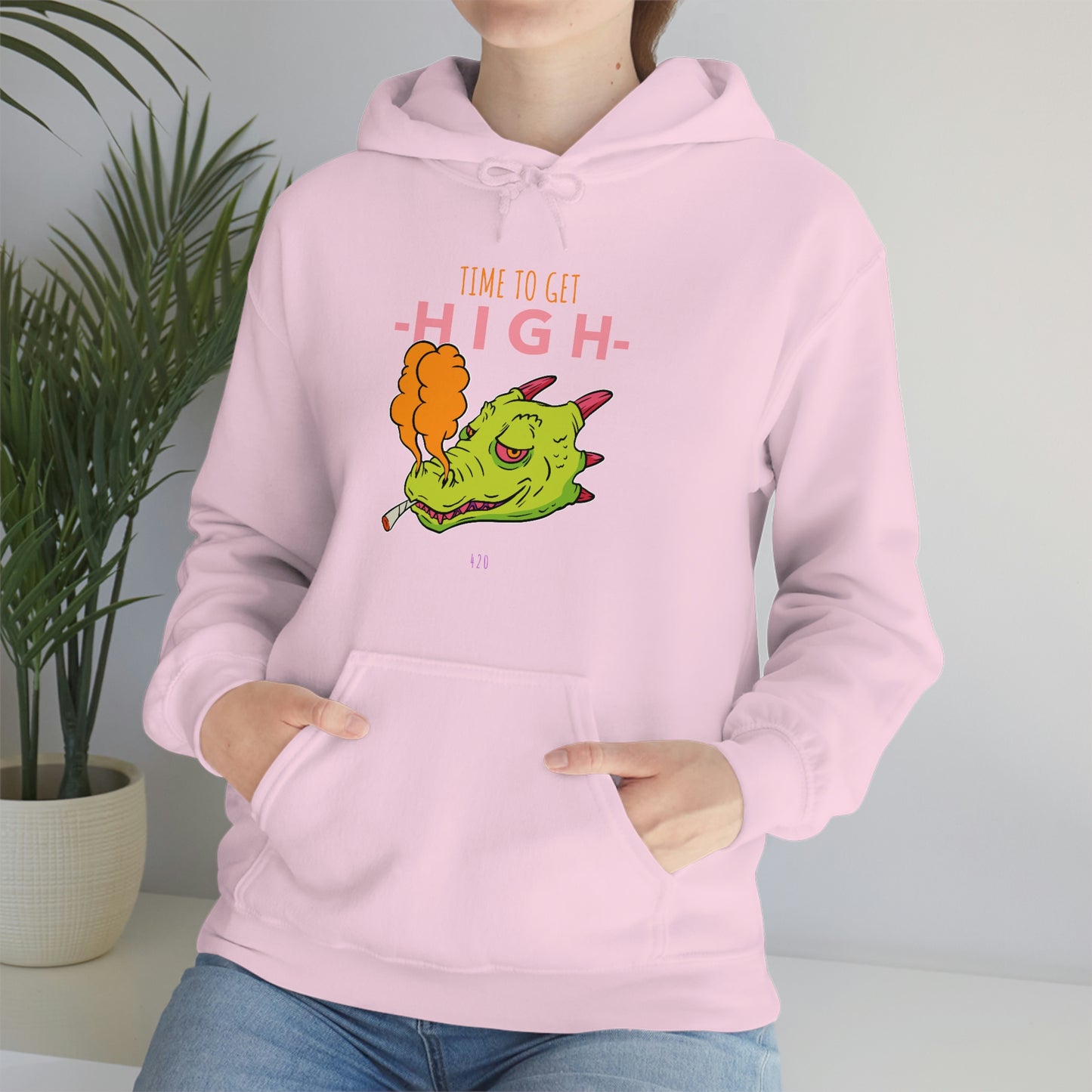 Time to Get High - Stoned Dragon - Unisex Heavy Blend™ Hooded Sweatshirt