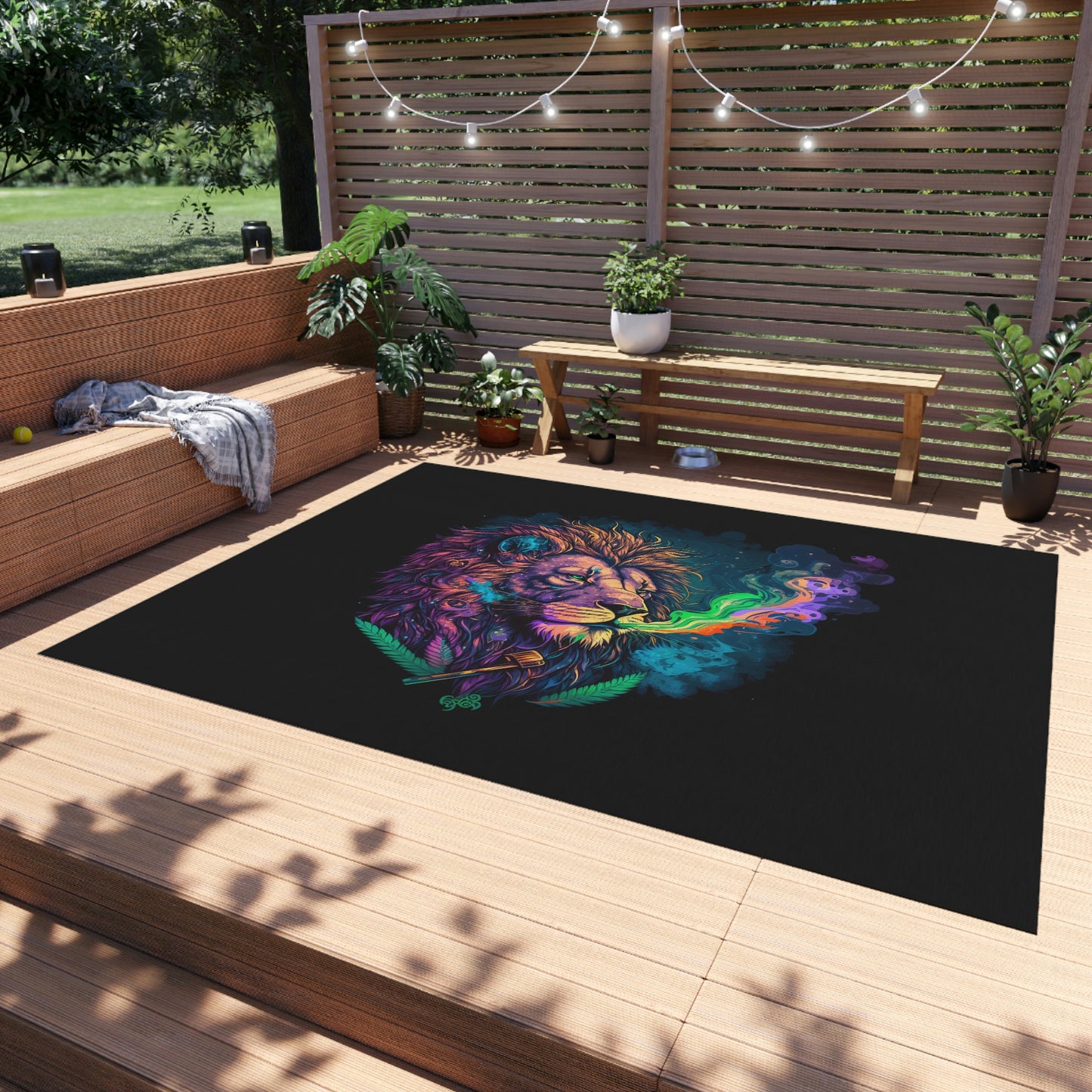 High Artistry Lion Outdoor Rug