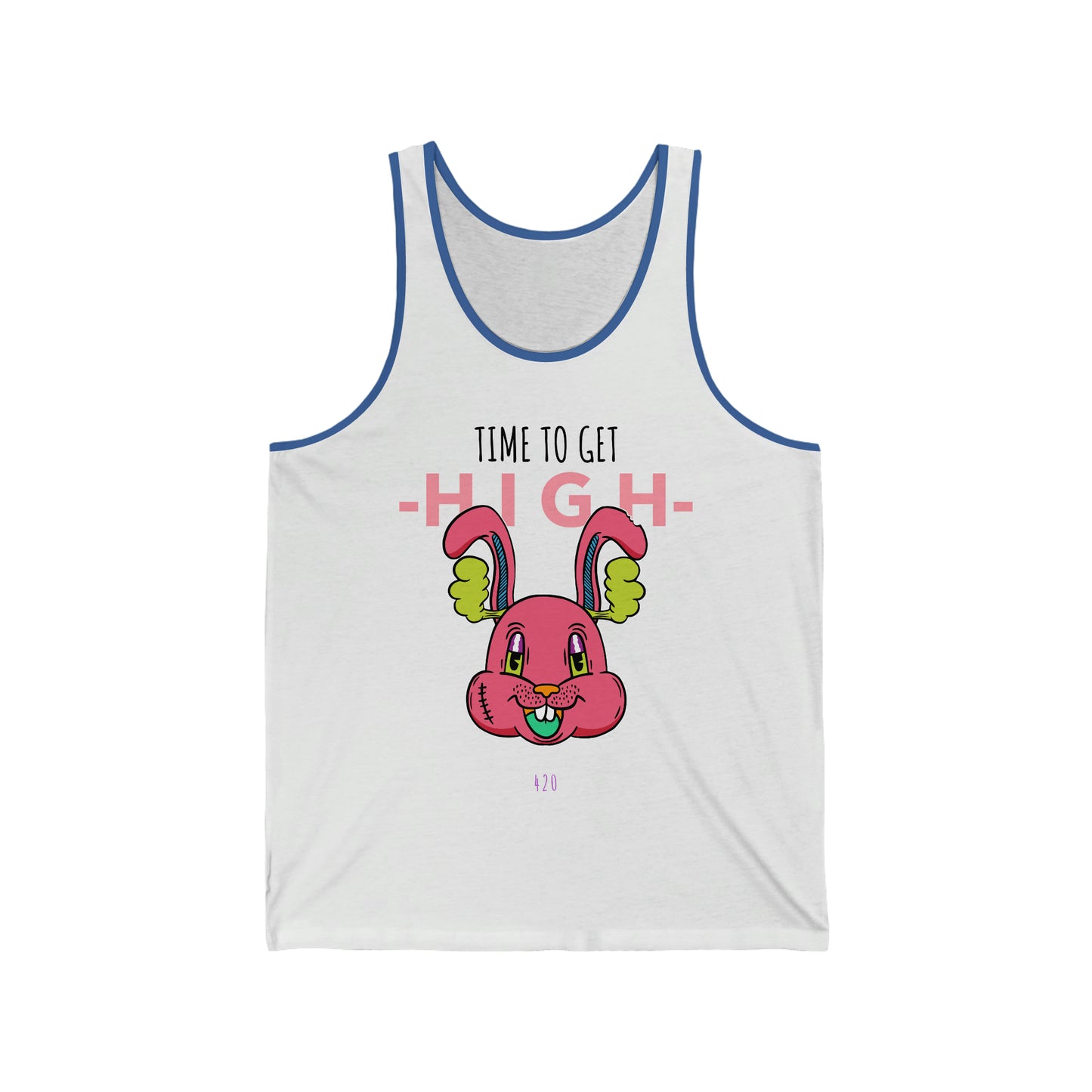 Time to Get High - Bunny - Unisex Jersey Tank