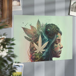 Cannabis Nature Girl Poster Unframed