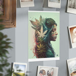 Cannabis Nature Girl Poster Unframed