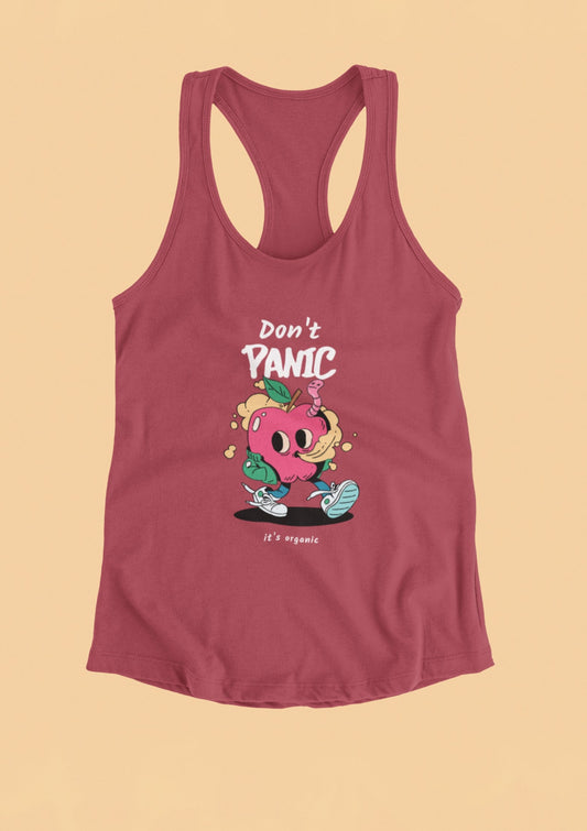 Don't Panic, It's Organic - Apple - Women's Racerback Tank