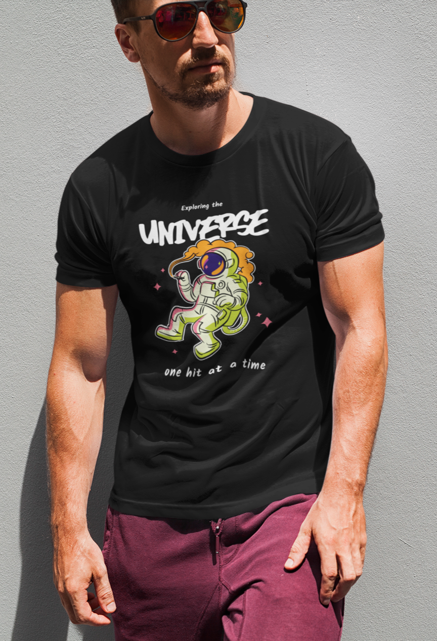 Exploring the Universe, One Hit at a Time - Unisex Softstyle T-Shirt.