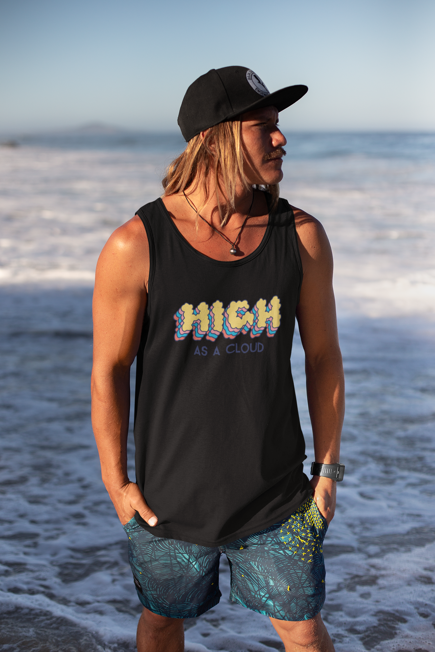 High as a Cloud - Unisex Jersey Tank